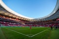 Madrid, Spain- January 21, 2023: Civitas Metropolitan Stadium. Interior photo of a football stadium.