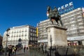 Equestrian Statue of Carlos III at Puerta del Sol in Madrid, Spain Royalty Free Stock Photo