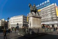 Equestrian Statue of Carlos III at Puerta del Sol in Madrid, Spain Royalty Free Stock Photo