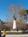 Fountain of Fallen Angel, highlight of Buen Retiro Park. Buen Retiro Park. Madrid, Spain Royalty Free Stock Photo