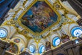 MADRID, SPAIN, JANUARY 9, 2016: the fresco Corrado Giaquinto Pays Homage to Religion and to the Church in the Royal Royalty Free Stock Photo