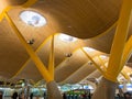 Interior of Barajas Airport in Madrid, Spain. Royalty Free Stock Photo