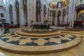 Interior of Cathedral de la Almudena. Cathedral of Saint Mary the Royal of La Almudena