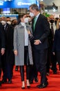 Madrid, Spain- January 19,2022: The King and Queen of Spain inaugurate FITUR