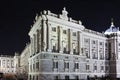 Night Photo of the facade of the Royal Palace of Madrid
