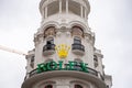 Madrid, Spain - January 25, 2020: Rolex watches sign on building in Madrid, Spain, selling luxury jewelry
