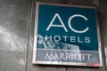 Sign for AC Hotels by Marriott, a divison of Marriott branded lodging