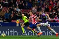 Madrid, Spain- January 21, 2023: Soccer match between Atletico de Madrid and Real Valladolid at Civitas Metropolitano. Royalty Free Stock Photo