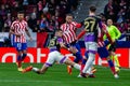 Madrid, Spain- January 21, 2023: Soccer match between Atletico de Madrid and Real Valladolid at Civitas Metropolitano. Royalty Free Stock Photo