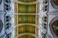 MADRID, SPAIN, JANUARY 9, 2016: view of a colorful ceiling of the Cathedral of Saint Mary the Royal of La Almudena in Royalty Free Stock Photo