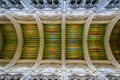 MADRID, SPAIN, JANUARY 9, 2016: view of a colorful ceiling of the Cathedral of Saint Mary the Royal of La Almudena in Royalty Free Stock Photo