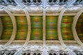 MADRID, SPAIN, JANUARY 9, 2016: view of a colorful ceiling of the Cathedral of Saint Mary the Royal of La Almudena in Royalty Free Stock Photo