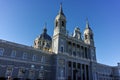 View of facade of Almudena Cathedral in City of Madrid