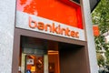 Bankinter logo on Bankinter bank branch