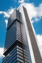 Madrid, Spain - July 15, 2018: Detail of Cuatro Torres Skyscrapers in Madrid, Spain