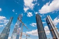 Madrid, Spain - July 15, 2018: Financial district Four skyscraper tower in Cuatro Torres Business Area, in Madrid, Spain. Royalty Free Stock Photo