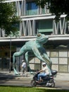 Fortune Frog statue, Rana de la Fortuna. Paseo de Recoletos Avenue, Madrid, Spain Royalty Free Stock Photo