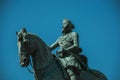 Imposing bronze equestrian statue of King Philip III in Madrid Royalty Free Stock Photo