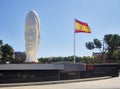 Julia, a sculpture by Jaume Plensa over the Centro Cultural de la Villa Theater. Madrid, Spain