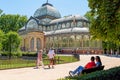 Madrid, Spain, July 20, 2018: Madrid - Palacio de Cristal or Crystal Palace in Buen Retiro park Royalty Free Stock Photo