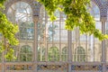 Madrid - Palacio de Cristal or Crystal Palace in Buen Retiro park Royalty Free Stock Photo