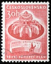 Turbo generator in vintage Czechoslovakia red stamp