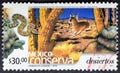 Deserts, snakes, turtles. Conservation, in vintage stamp