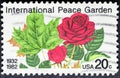 International peace garden, rose flowers