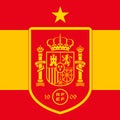 Spanish flag with NEW national football federation logo