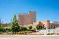 Main facade of the `12 de Octubre` hospital Royalty Free Stock Photo