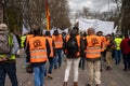 Madrid Spain; March 20, 2022: Demonstration of the rural world in Madrid. Hundreds of thousands of protesters march against the Royalty Free Stock Photo