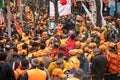 Madrid Spain; March 20, 2022: Demonstration of the rural world in Madrid. Hundreds of thousands of protesters march against the `r Royalty Free Stock Photo