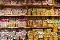 The famous French bakery store La Cure Gourmande in the center of Madrid. Royalty Free Stock Photo