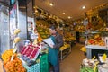 Fruit vegetable shop on the street of the city of Madrid. Royalty Free Stock Photo