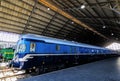 Interior carriages of the train compartment in the museum of the railway in Madrid. Royalty Free Stock Photo