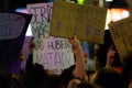 MADRID, SPAIN - MARCH 8, 2019: Massive feminist protest on 8M in favour of women`s rights and equality in society. Protest poster