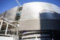 MADRID, SPAIN, MARCH, 25, 2023. Exterior of the Santiago Bernabeu stadium in full works and renovation. Royalty Free Stock Photo