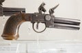 Double barrel flintlock pistol, 1700. Naval Museum of Madrid, Spain