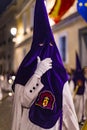 The traditional profession of religious Catholic orders during the Holy Week of the course of sinners along the streets of Madrid.