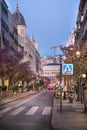 Vertical view of the streets of the center of Madrid