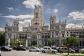 MADRID, SPAIN - MAY 13, 2009: Central Post Office - Palacio de Comunicaciones at Cybele's Square, Madrid, Spain. Royalty Free Stock Photo