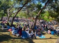 Citizens honoring its patron at San Isidro festivity fair. Royalty Free Stock Photo