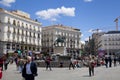 MADRID, SPAIN - MAY 28, 2014: Madrid city centre, Puerta del Sol square
