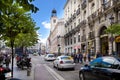 MADRID, SPAIN - MAY 28, 2014: Madrid city cstreet