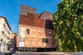 Outdoors view of CaixaForum building in Madrid Royalty Free Stock Photo