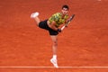 Madrid, Spain- May 1, 2023: Tennis match between Carlos Alcaraz and Grigor Dimitrov.