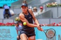 Madrid, Spain- May 1, 2023: Tennis match between Jessica Peluga and Veronika Kudermetova at the Mutua Madrid Open in Madrid
