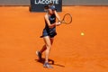 Madrid, Spain- May 1, 2023: Tennis match between Jessica Peluga and Veronika Kudermetova at the Mutua Madrid Open in Madrid