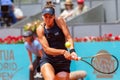 Madrid, Spain- May 1, 2023: Tennis match between Jessica Peluga and Veronika Kudermetova at the Mutua Madrid Open in Madrid