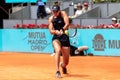 Madrid, Spain- May 1, 2023: Tennis match between Jessica Peluga and Veronika Kudermetova at the Mutua Madrid Open in Madrid